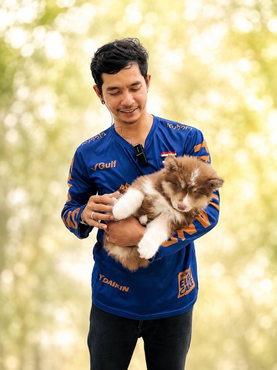 น้องกับเจ้าของคนใหม่ — ลูกไซบีเรียนฮัสกี้จากฟาร์มไซบีเรียนชุมพร