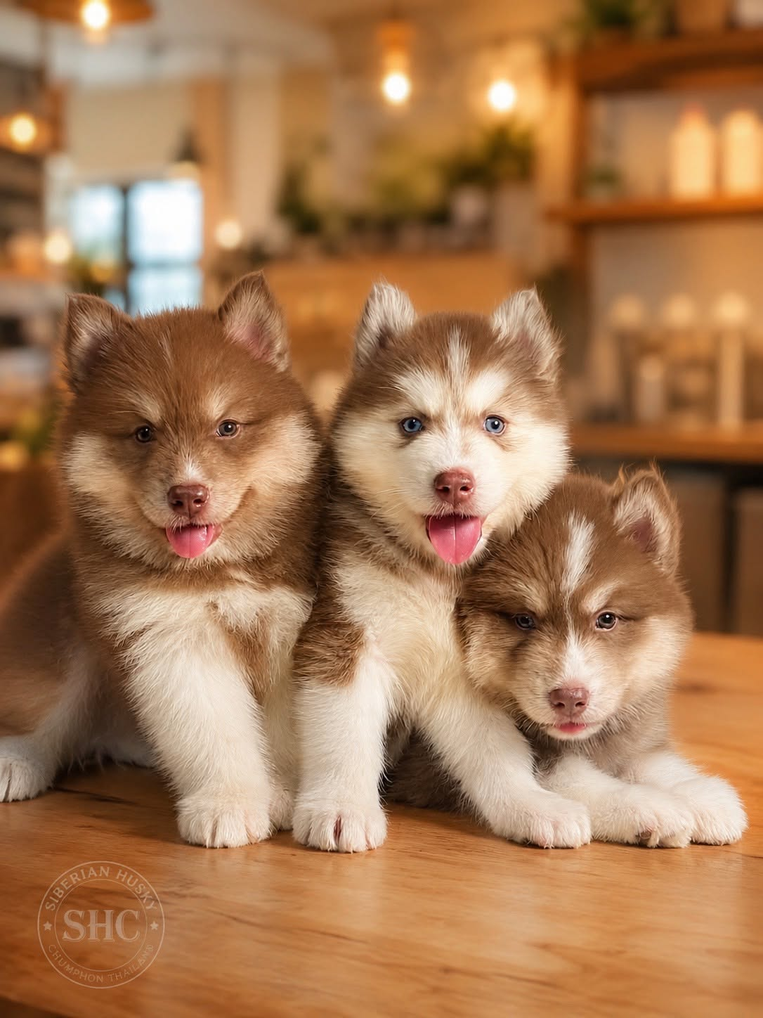 Mocha ลูกไซบีเรียนฮัสกี้ เพศเมีย สีช็อกโกแลต (สีพิเศษ)